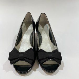 Black Patent Wedge